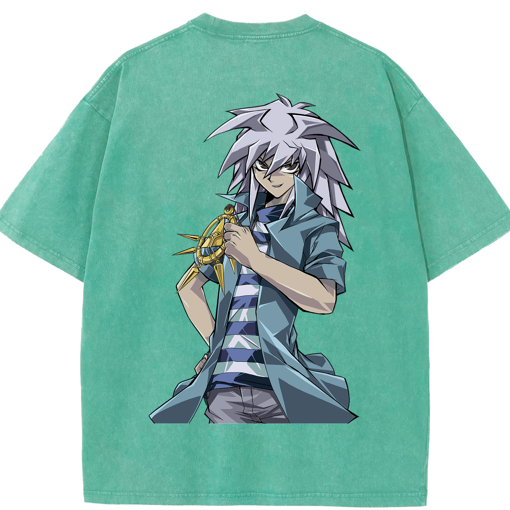 （画像用） 遊☆戯☆王 Yu-Gi-Oh! 綿100% ヴィンテージ風 半袖Tシャツ（背面プリント）